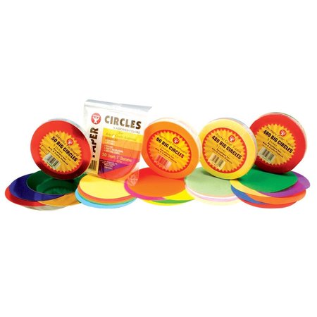 Hygloss Products 5in. Tissue Circles, Assorted Primary Colors, 1440PK 88155